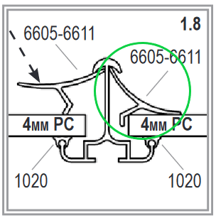 Skizze aus der Aufbauanleitung. Grün eingekreist ist die Windsicherung. (Bildquelle: Vitavia)