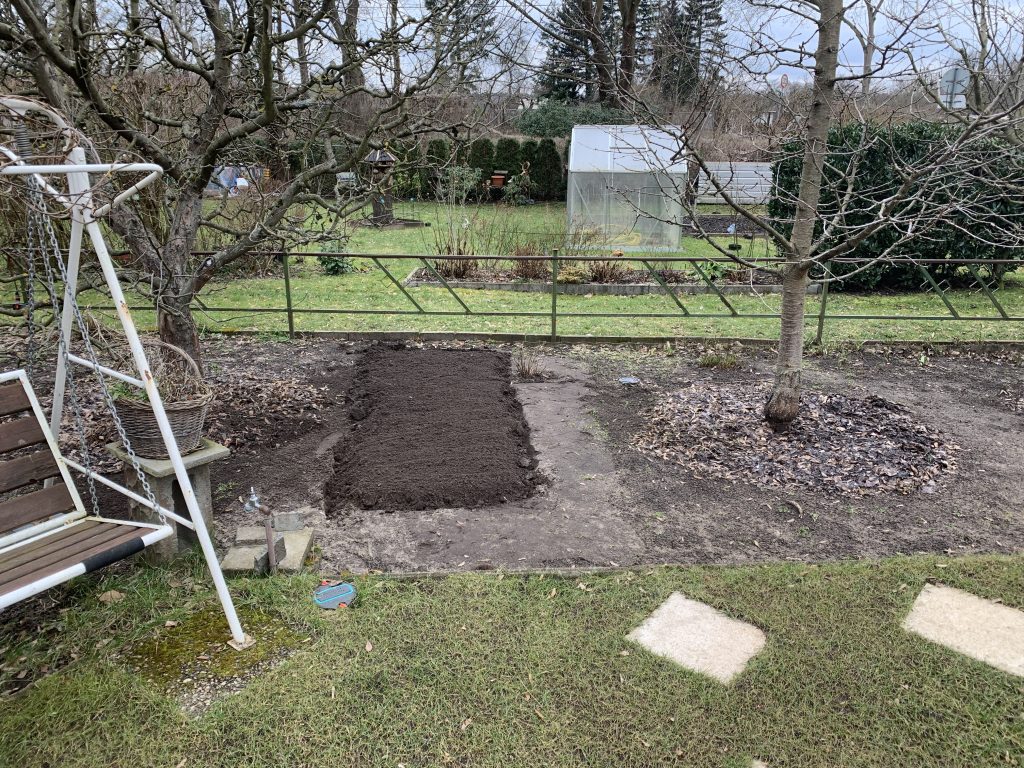 Neu angelegtes "Spinatbeet"