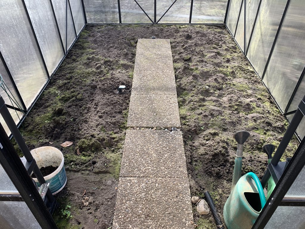 Gewächshausbewässerung vor dem Umbau