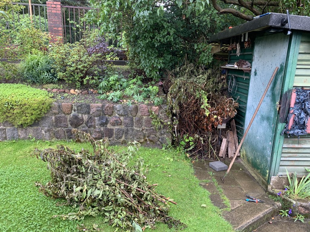 Sammelplatz für hölzernen Abfall