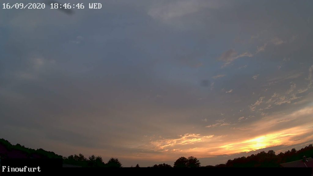 Sonnenuntergang in Finowfurt am 16.09.2020